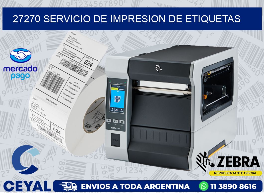27270 SERVICIO DE IMPRESION DE ETIQUETAS
