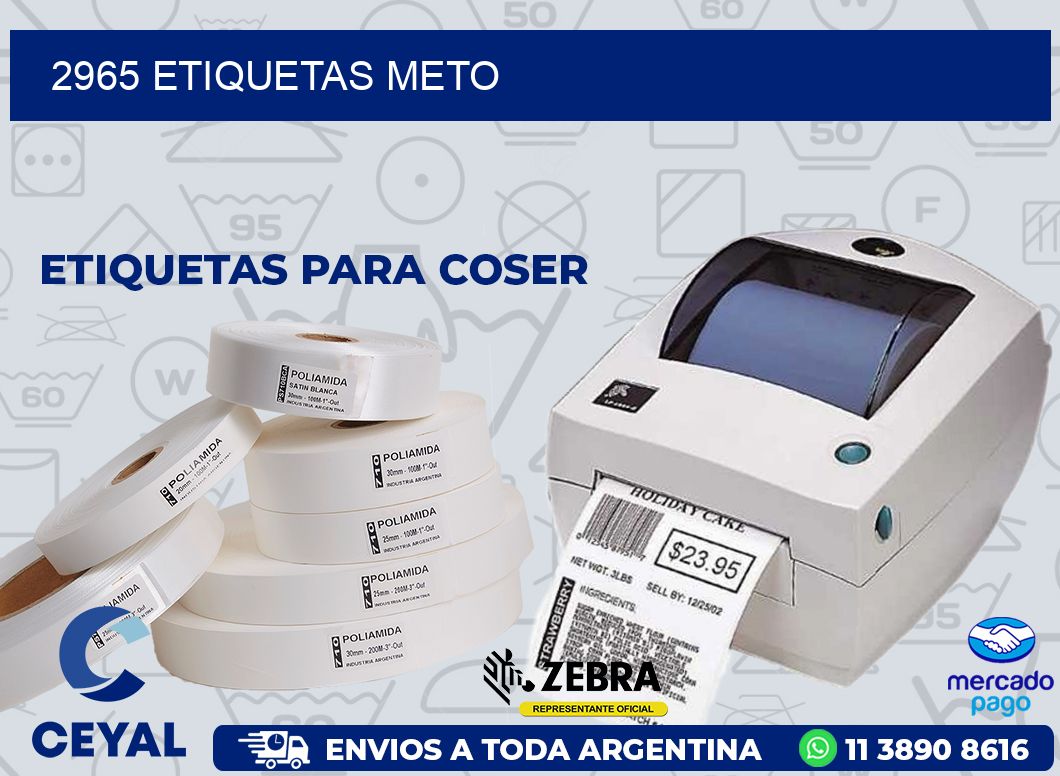 2965 ETIQUETAS METO