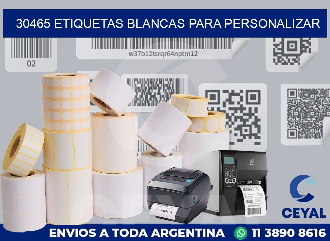 30465 ETIQUETAS BLANCAS PARA PERSONALIZAR