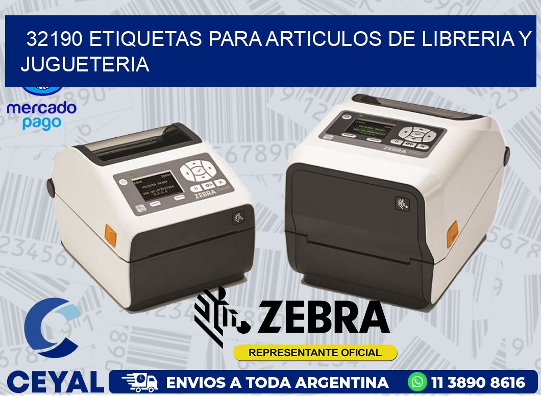 32190 ETIQUETAS PARA ARTICULOS DE LIBRERIA Y JUGUETERIA