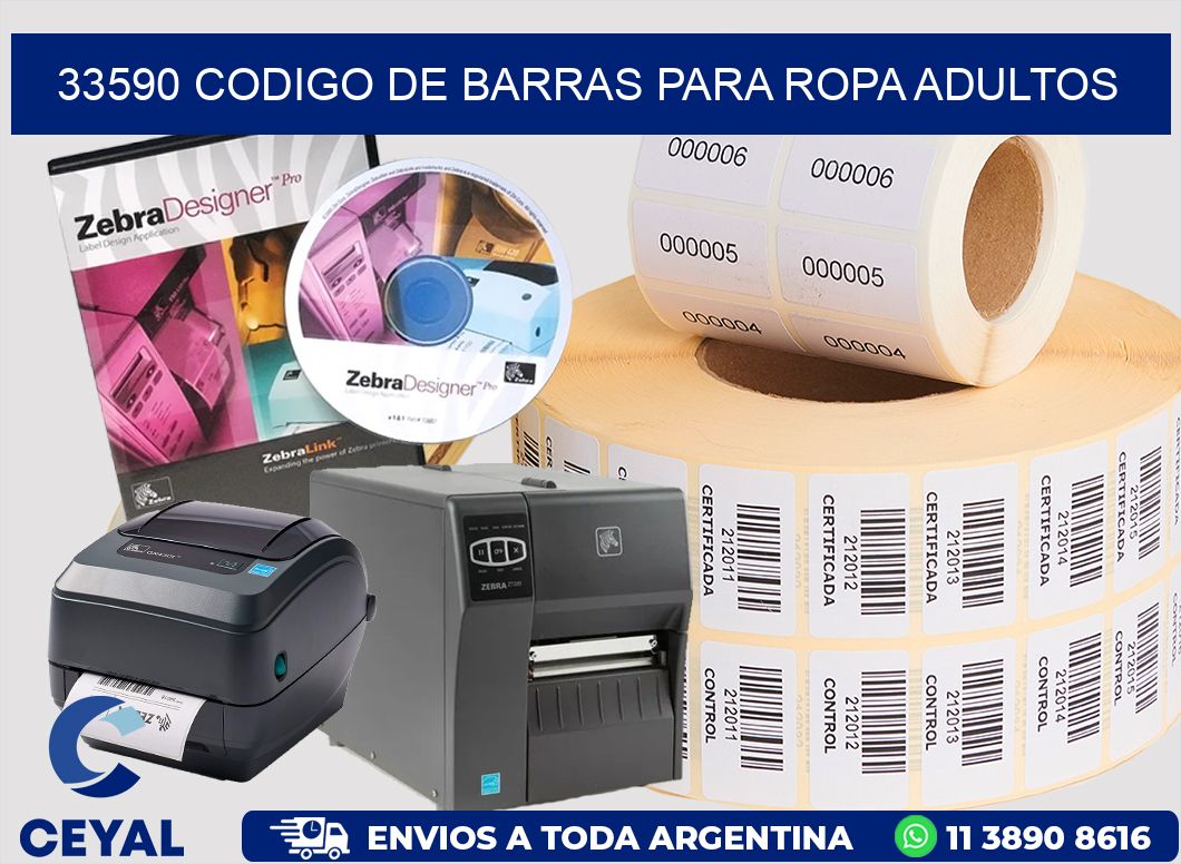33590 CODIGO DE BARRAS PARA ROPA ADULTOS