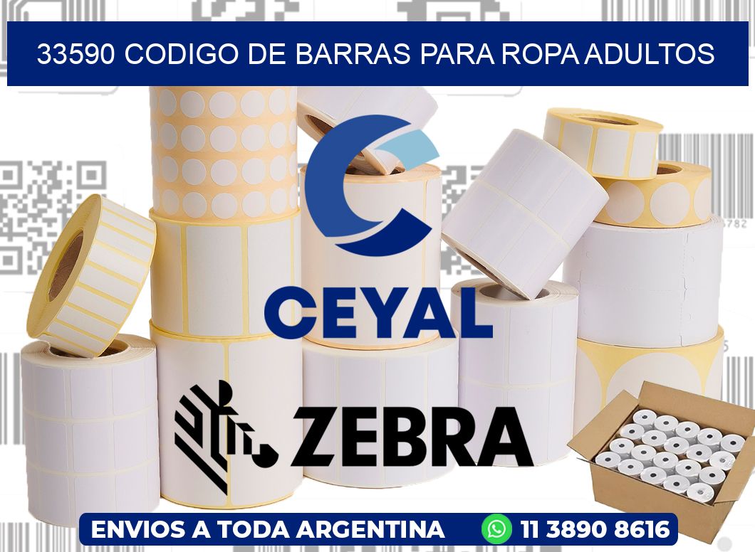 33590 CODIGO DE BARRAS PARA ROPA ADULTOS
