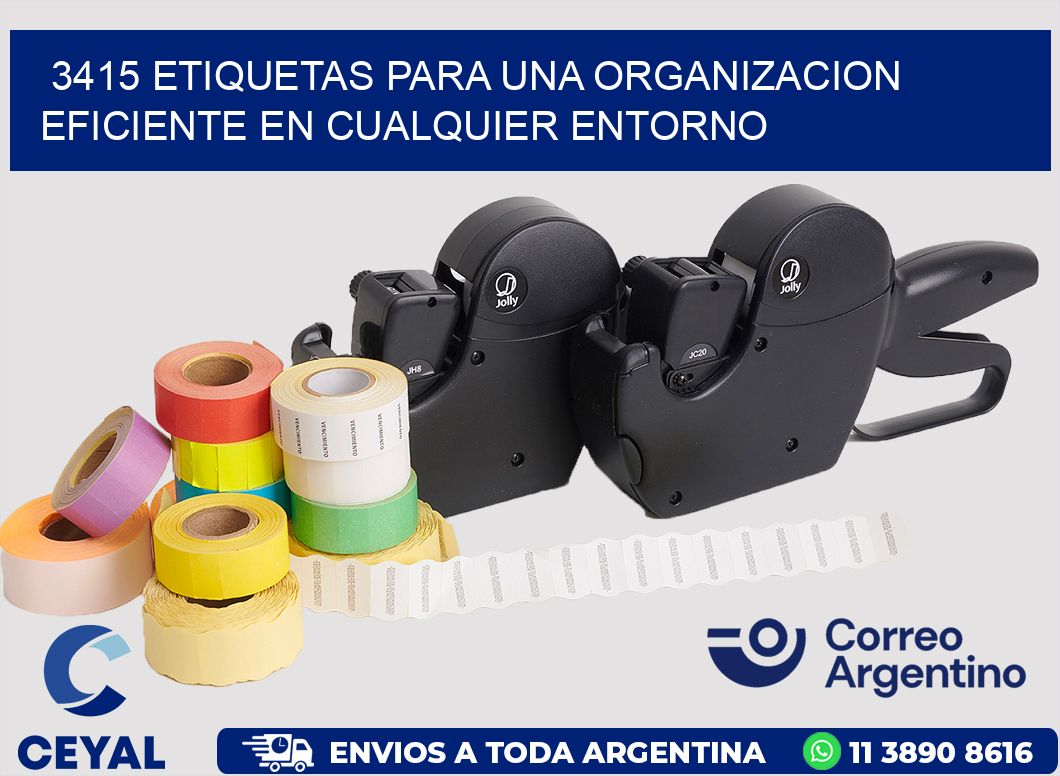 3415 ETIQUETAS PARA UNA ORGANIZACION EFICIENTE EN CUALQUIER ENTORNO