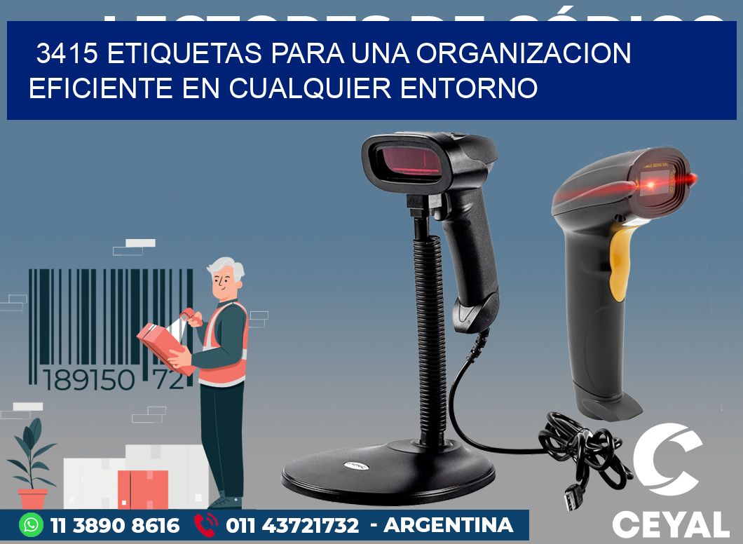 3415 ETIQUETAS PARA UNA ORGANIZACION EFICIENTE EN CUALQUIER ENTORNO