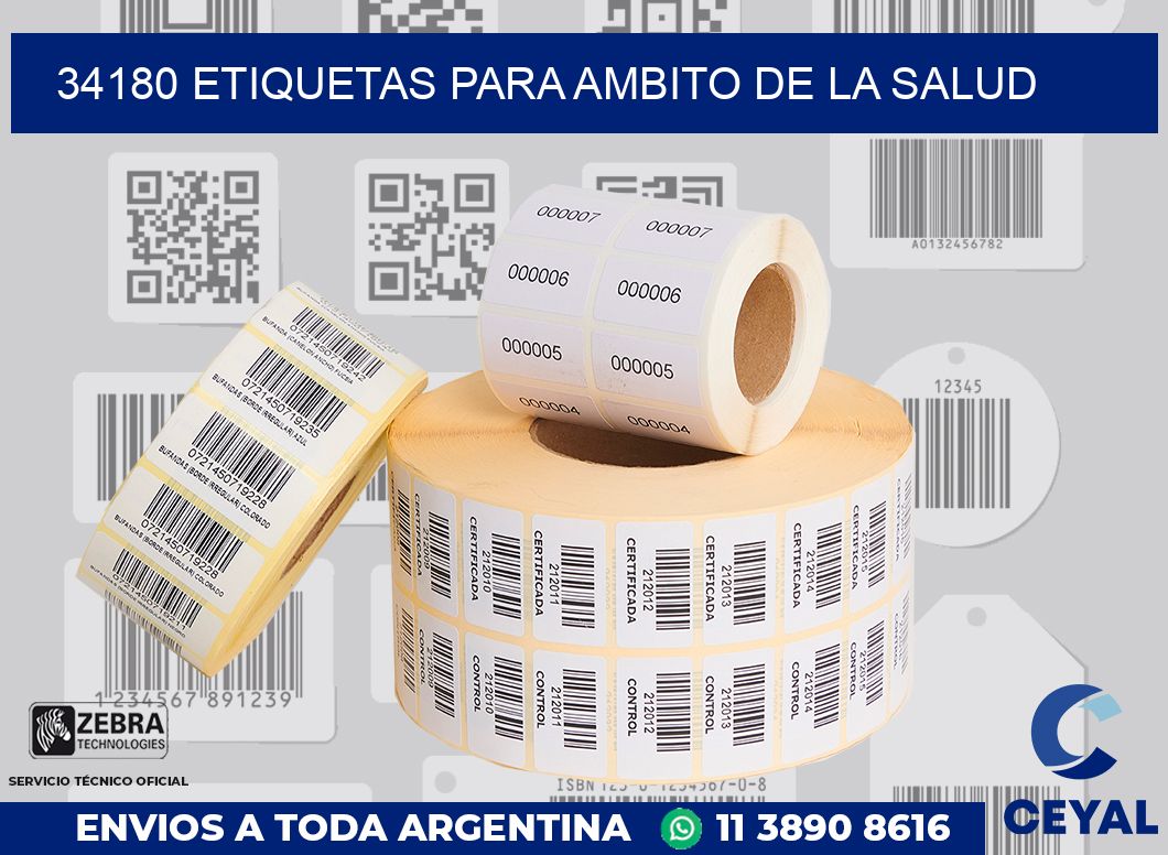 34180 ETIQUETAS PARA AMBITO DE LA SALUD