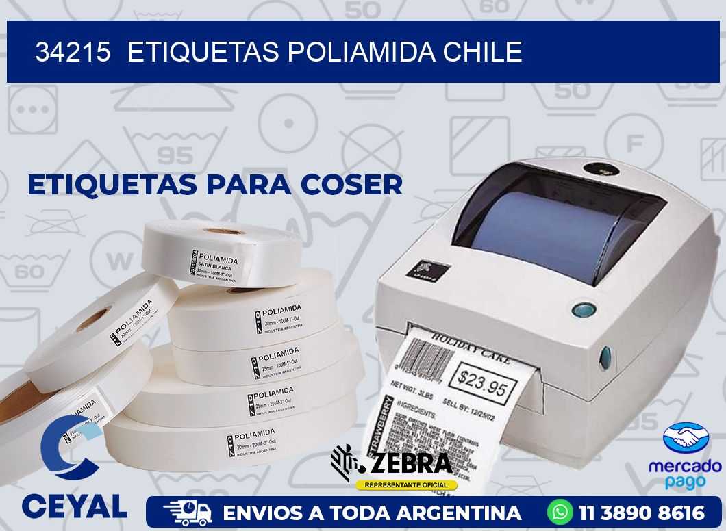 34215  ETIQUETAS POLIAMIDA CHILE