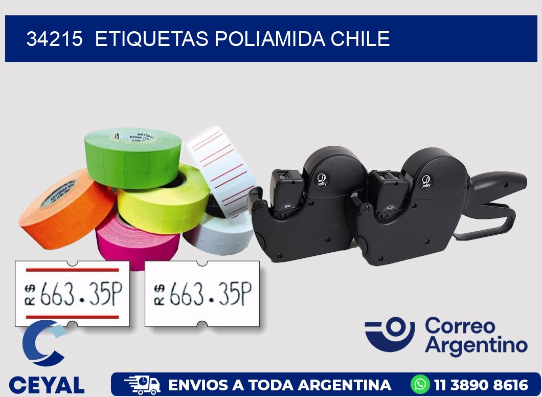 34215  ETIQUETAS POLIAMIDA CHILE