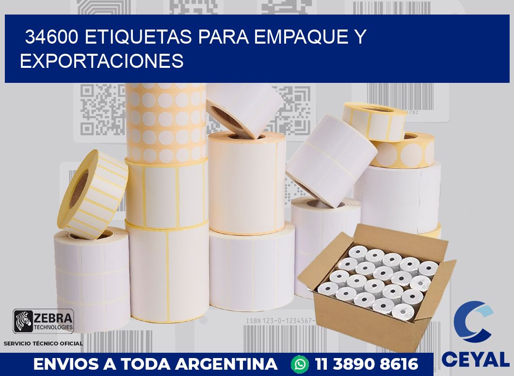 34600 ETIQUETAS PARA EMPAQUE Y EXPORTACIONES