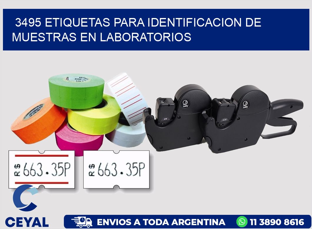 3495 ETIQUETAS PARA IDENTIFICACION DE MUESTRAS EN LABORATORIOS