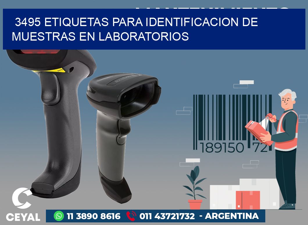 3495 ETIQUETAS PARA IDENTIFICACION DE MUESTRAS EN LABORATORIOS