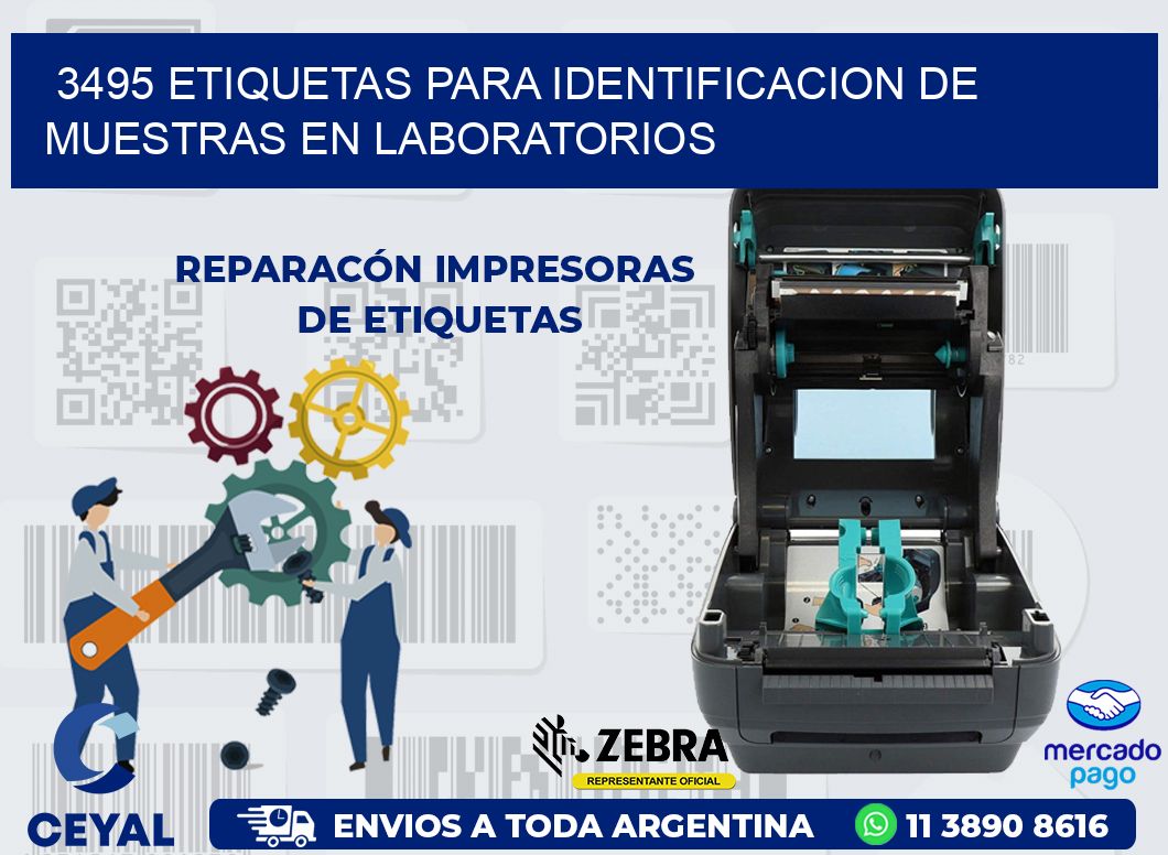 3495 ETIQUETAS PARA IDENTIFICACION DE MUESTRAS EN LABORATORIOS