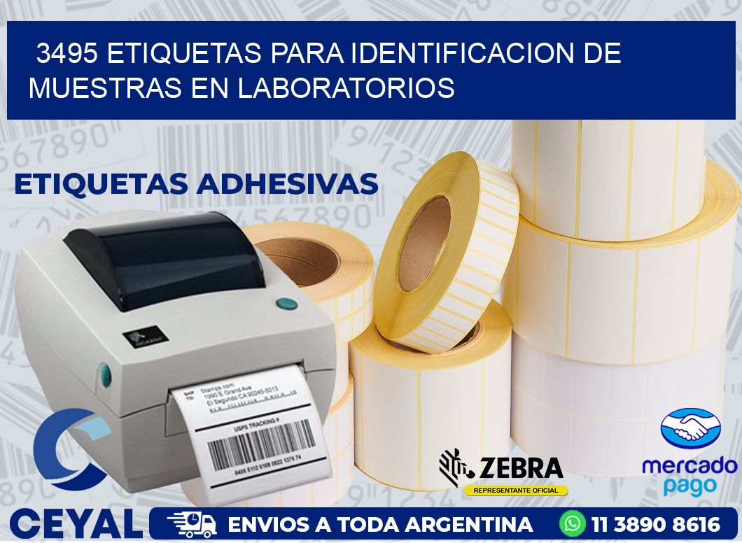 3495 ETIQUETAS PARA IDENTIFICACION DE MUESTRAS EN LABORATORIOS