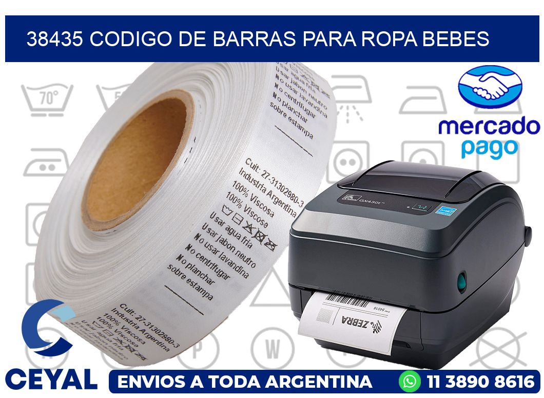 38435 CODIGO DE BARRAS PARA ROPA BEBES