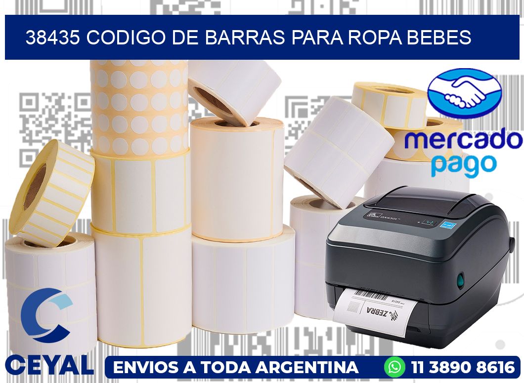 38435 CODIGO DE BARRAS PARA ROPA BEBES