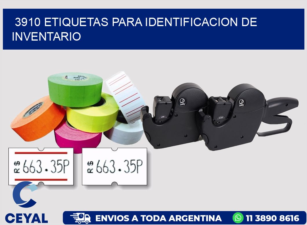 3910 ETIQUETAS PARA IDENTIFICACION DE INVENTARIO