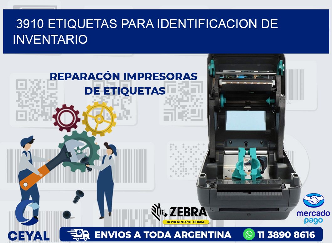 3910 ETIQUETAS PARA IDENTIFICACION DE INVENTARIO