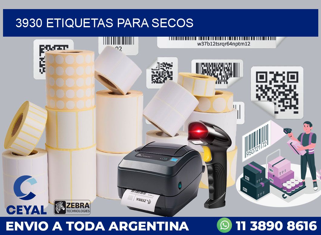 3930 ETIQUETAS PARA SECOS