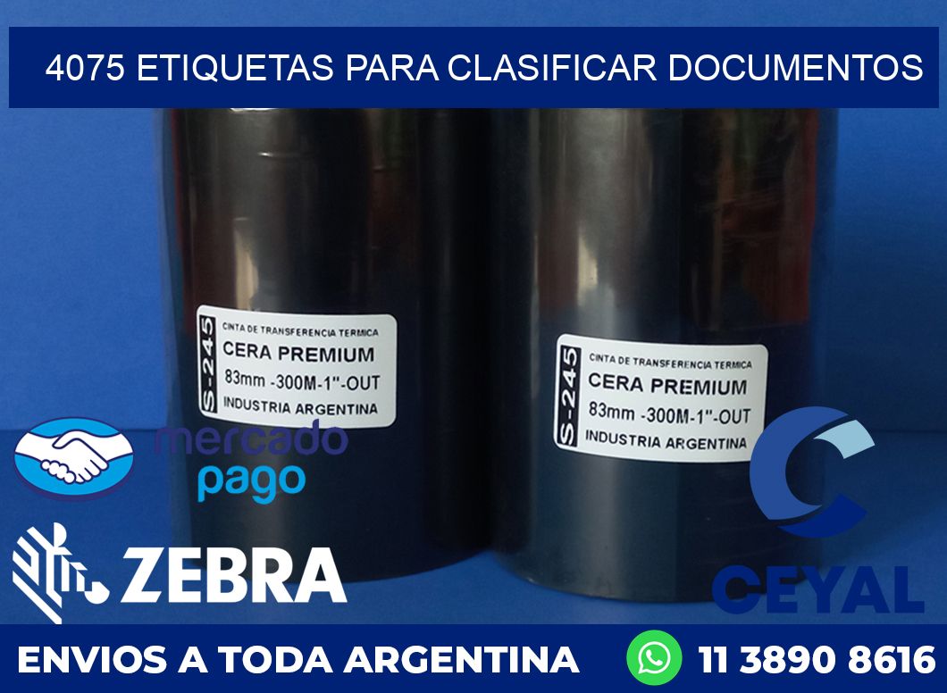 4075 ETIQUETAS PARA CLASIFICAR DOCUMENTOS