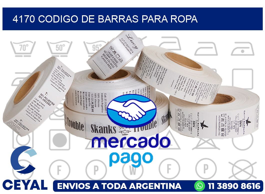 4170 CODIGO DE BARRAS PARA ROPA