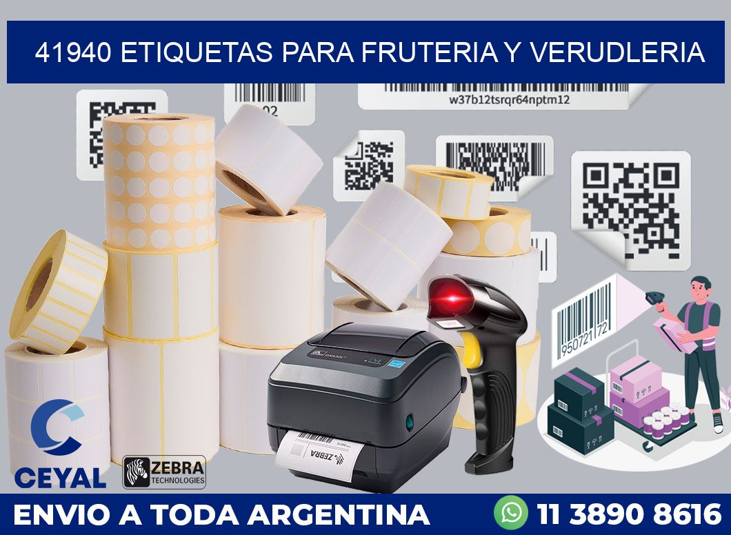 41940 ETIQUETAS PARA FRUTERIA Y VERUDLERIA