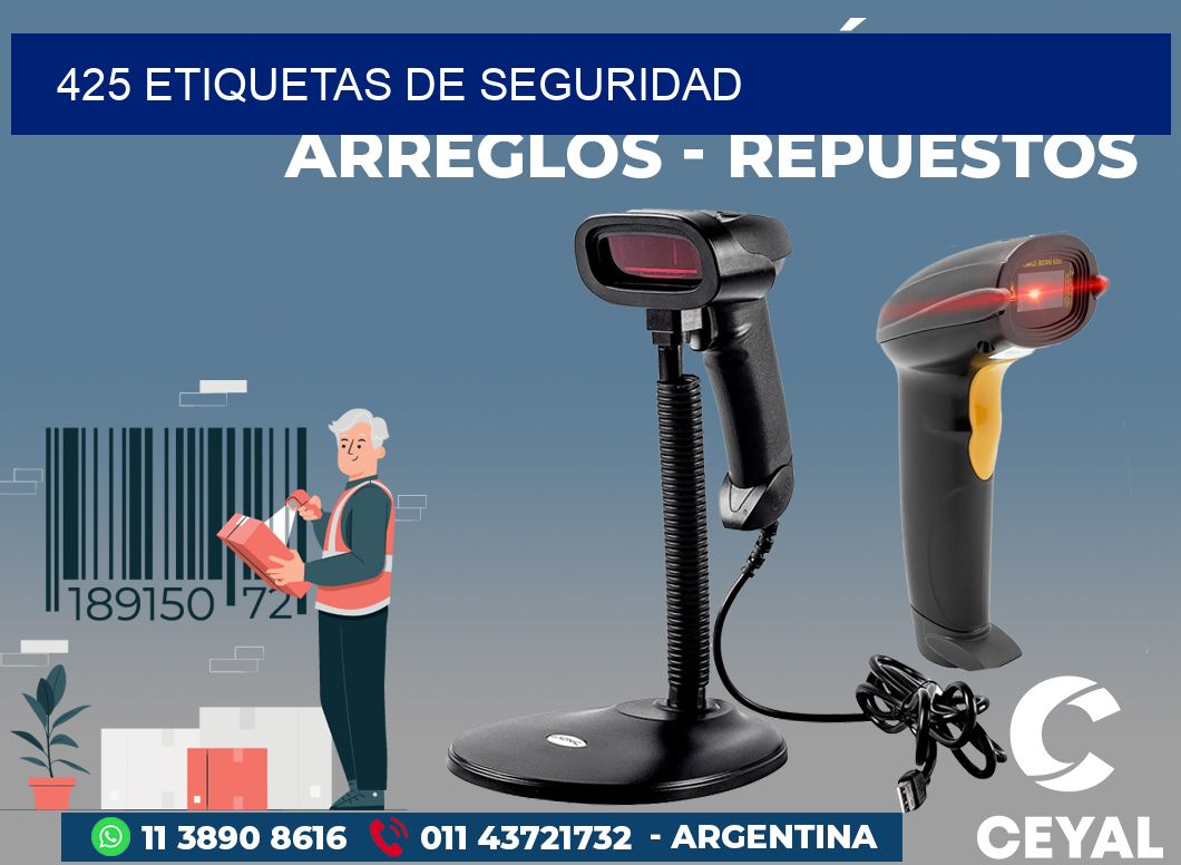 425 ETIQUETAS DE SEGURIDAD