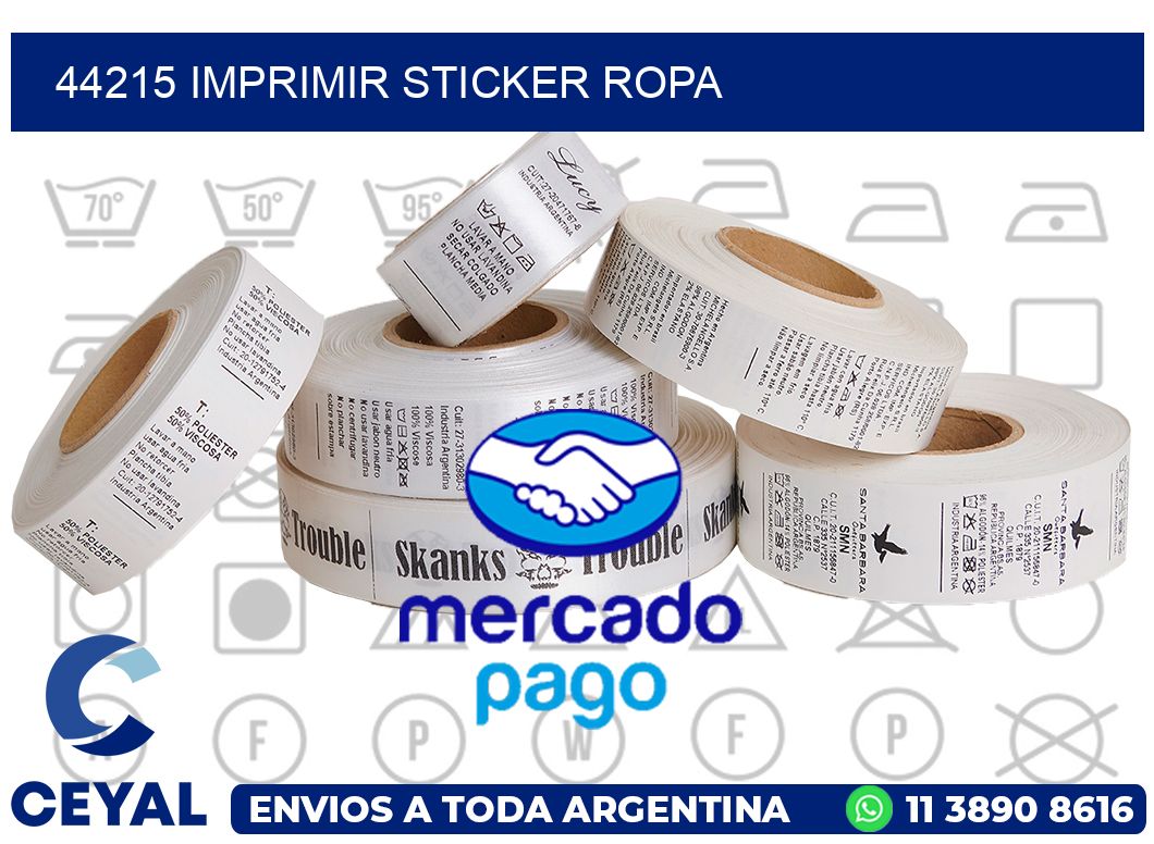 44215 IMPRIMIR STICKER ROPA