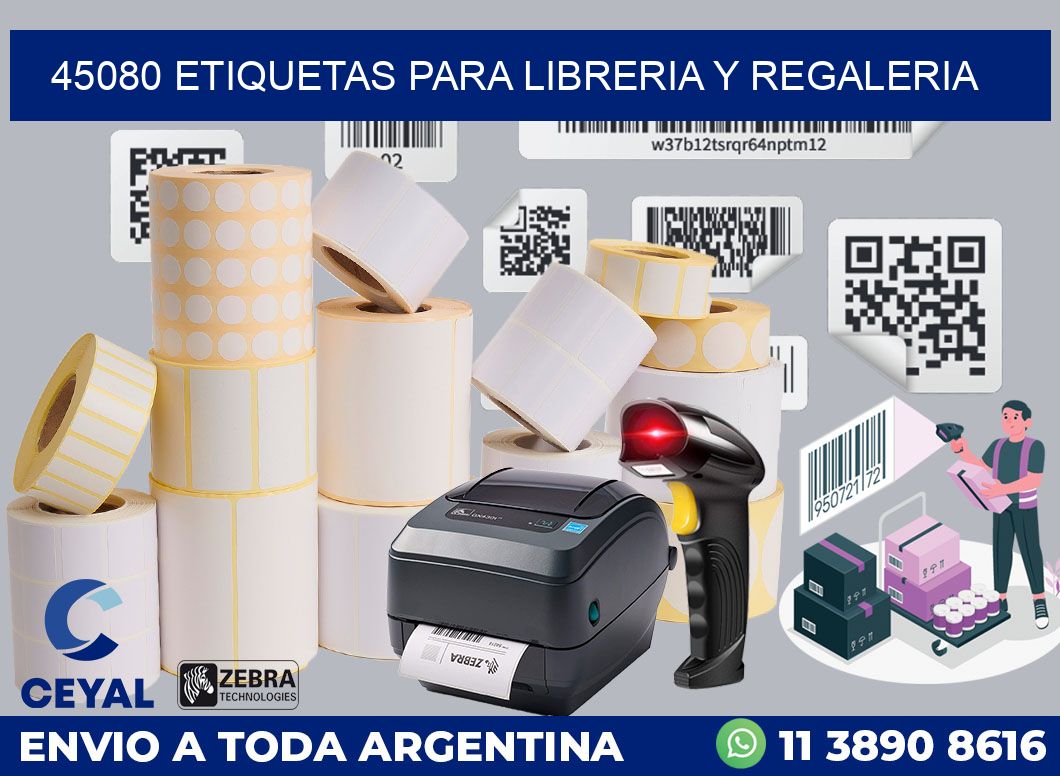 45080 ETIQUETAS PARA LIBRERIA Y REGALERIA