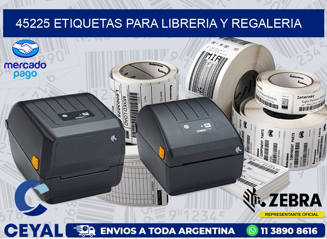 45225 ETIQUETAS PARA LIBRERIA Y REGALERIA