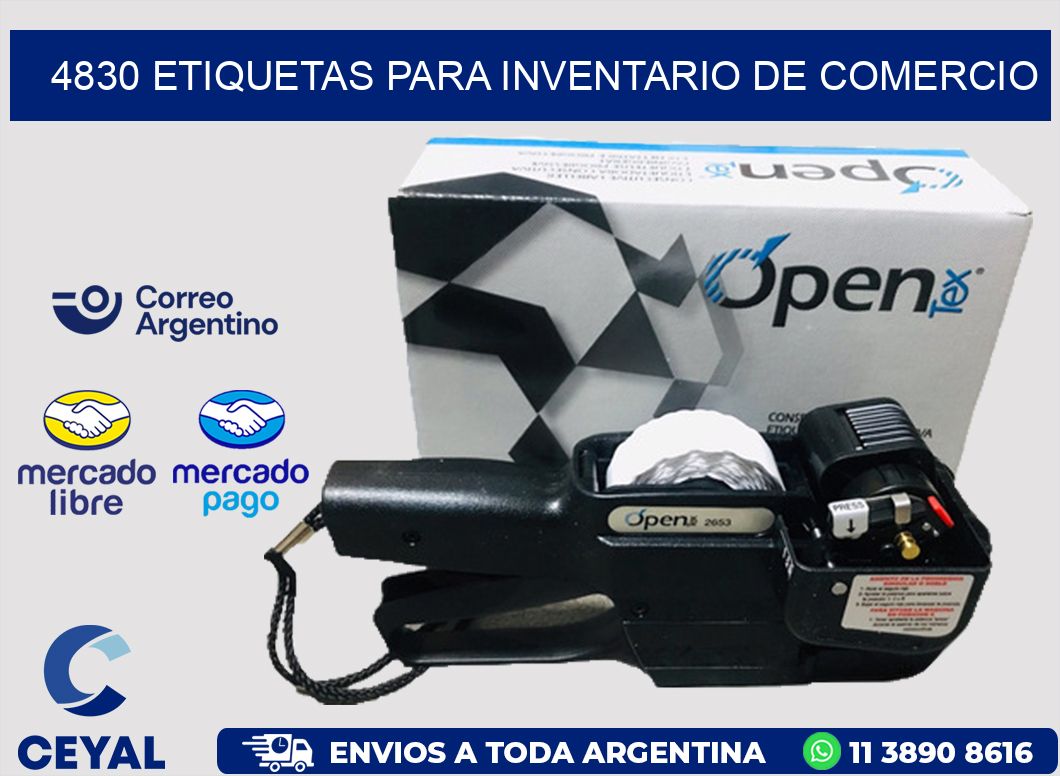 4830 ETIQUETAS PARA INVENTARIO DE COMERCIO