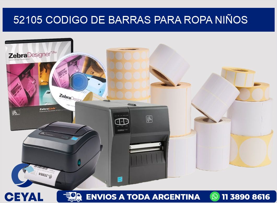 52105 CODIGO DE BARRAS PARA ROPA NIÑOS