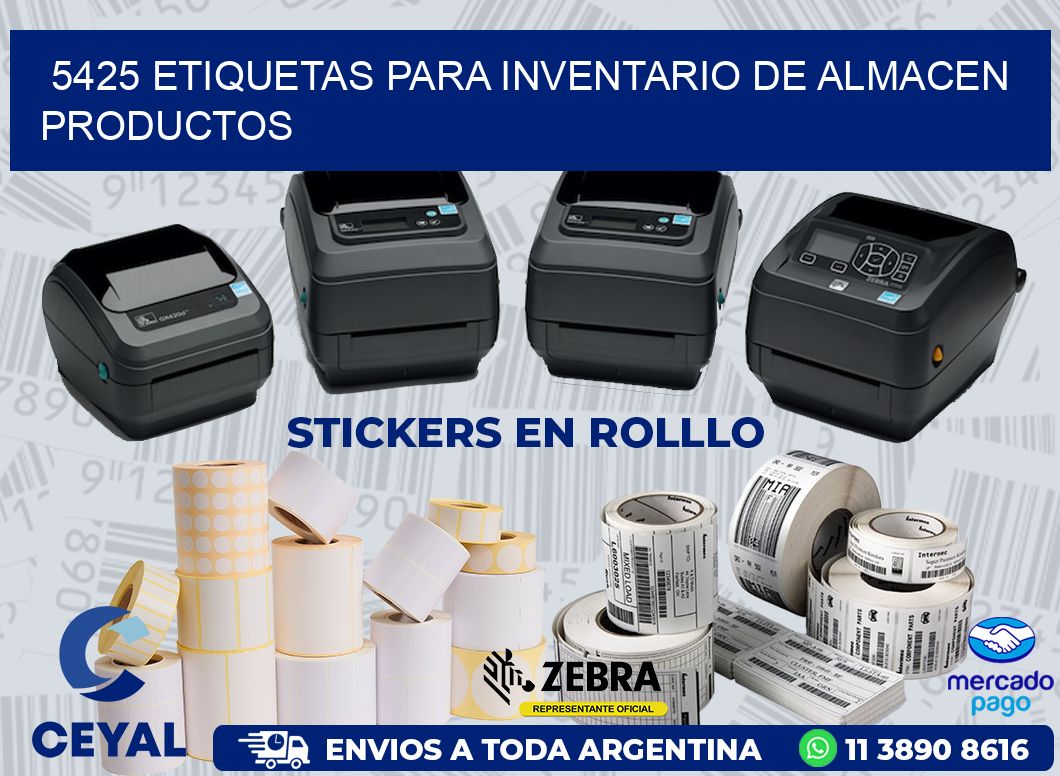 5425 ETIQUETAS PARA INVENTARIO DE ALMACEN PRODUCTOS