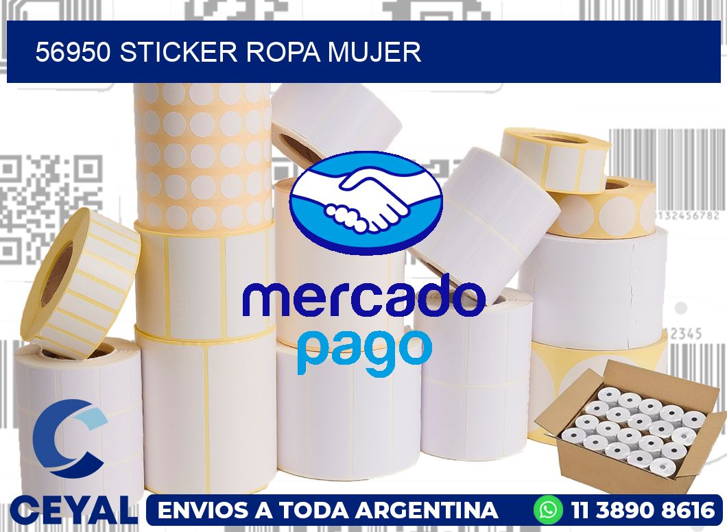 56950 STICKER ROPA MUJER