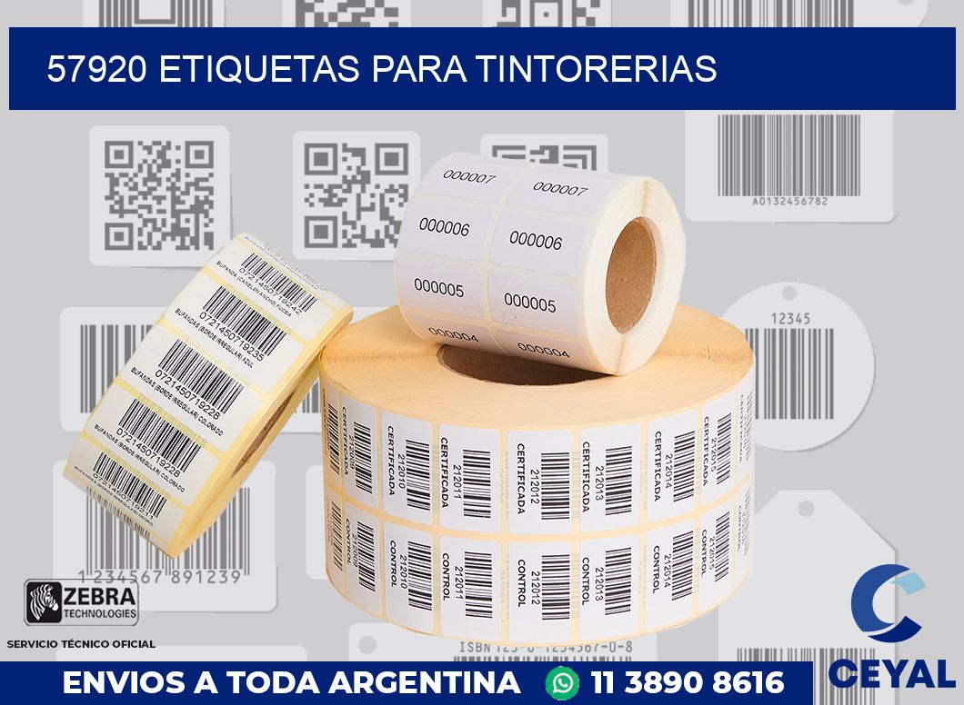 57920 ETIQUETAS PARA TINTORERIAS