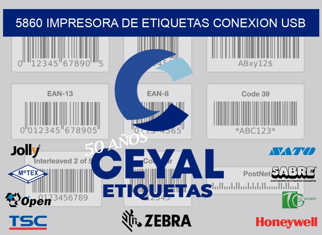 5860 IMPRESORA DE ETIQUETAS CONEXION USB