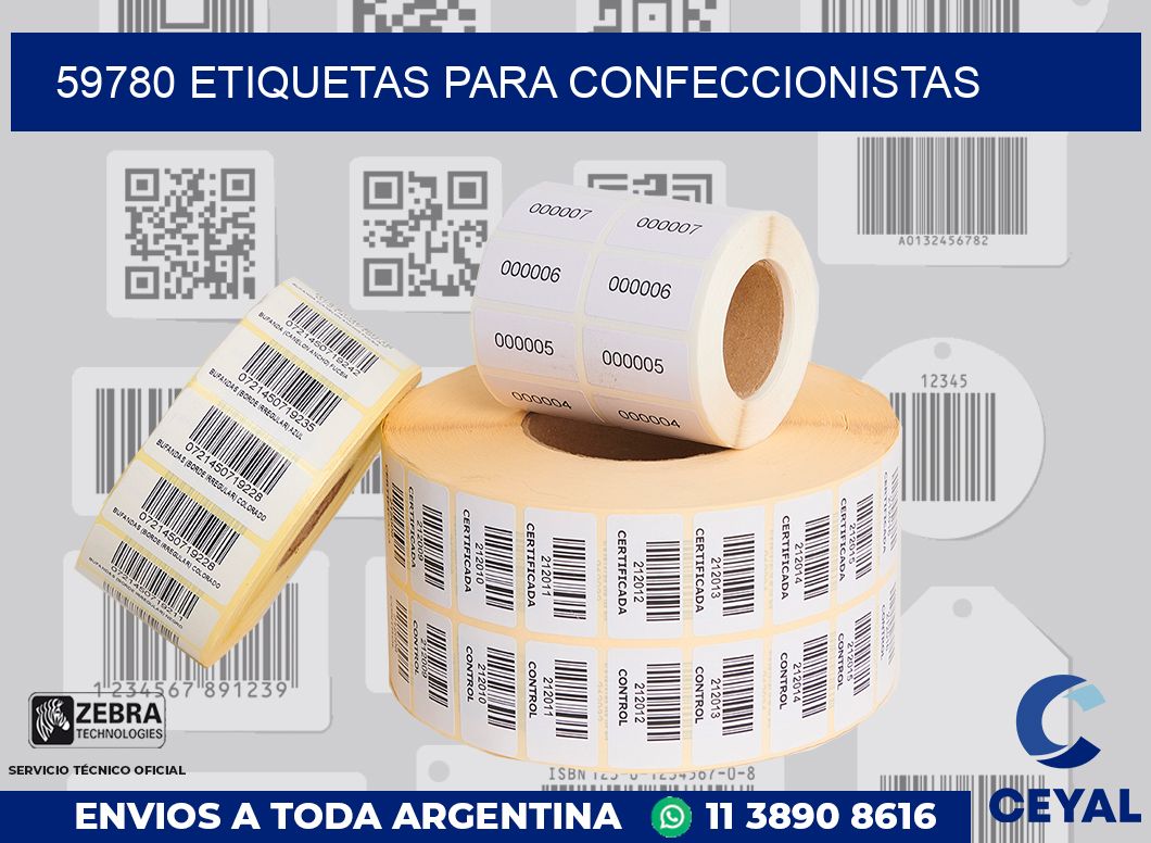 59780 ETIQUETAS PARA CONFECCIONISTAS