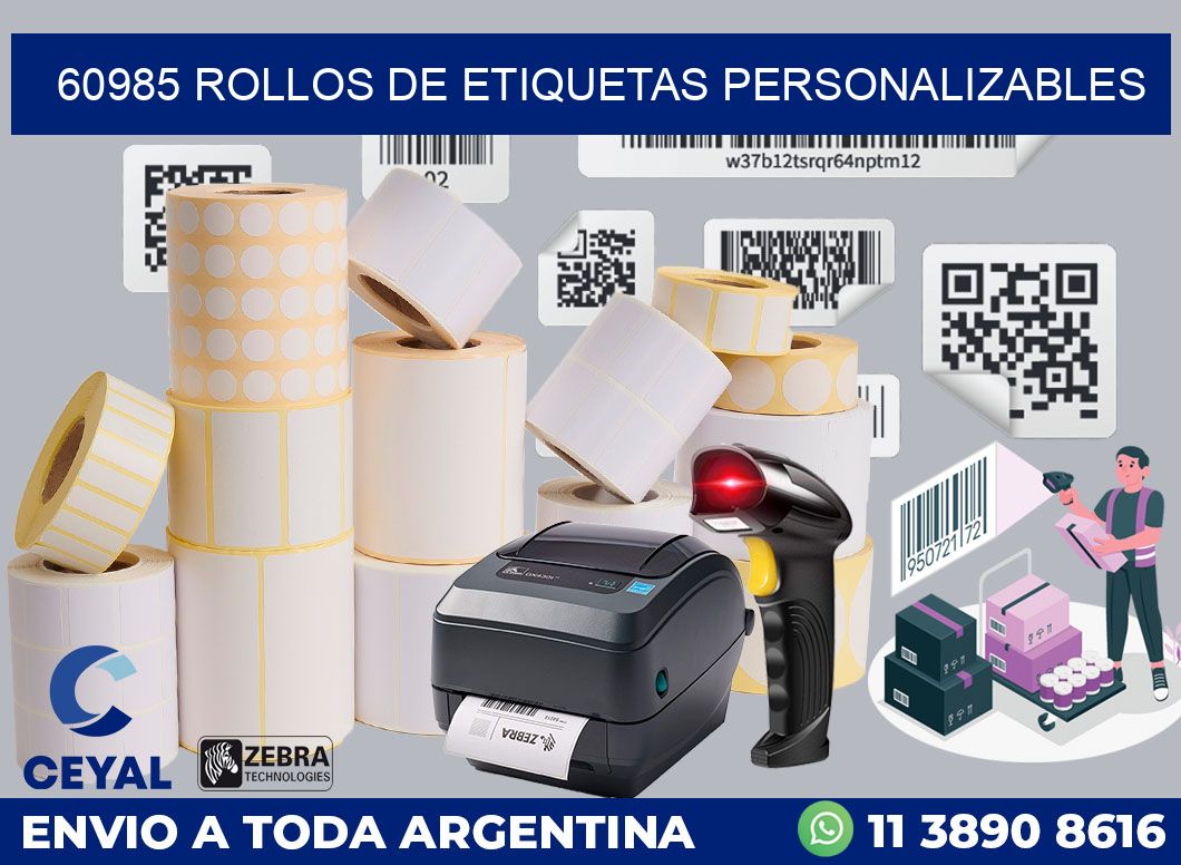 60985 ROLLOS DE ETIQUETAS PERSONALIZABLES