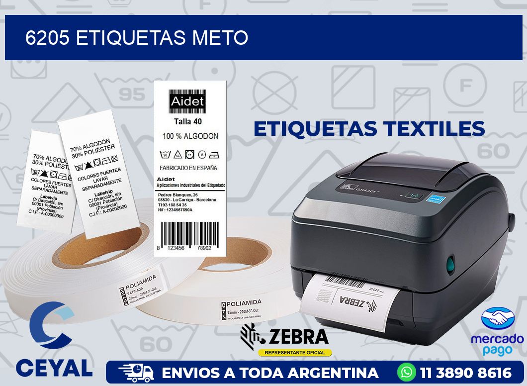 6205 ETIQUETAS METO