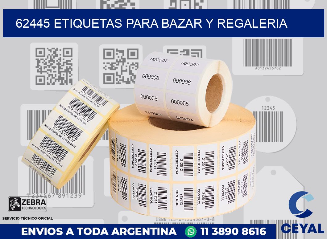 62445 ETIQUETAS PARA BAZAR Y REGALERIA