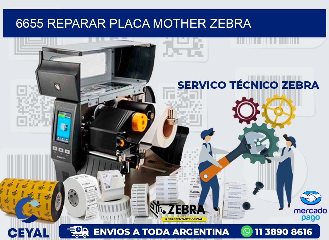 6655 REPARAR PLACA MOTHER ZEBRA