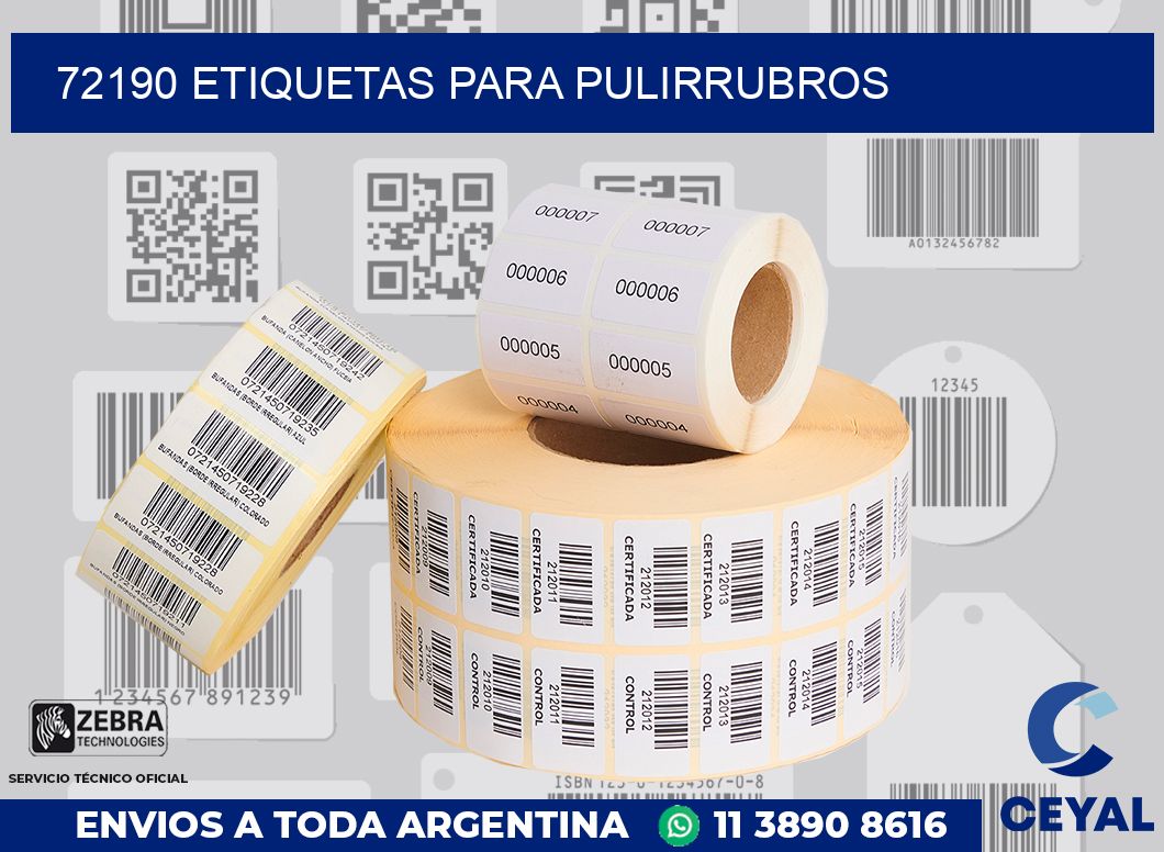 72190 ETIQUETAS PARA PULIRRUBROS