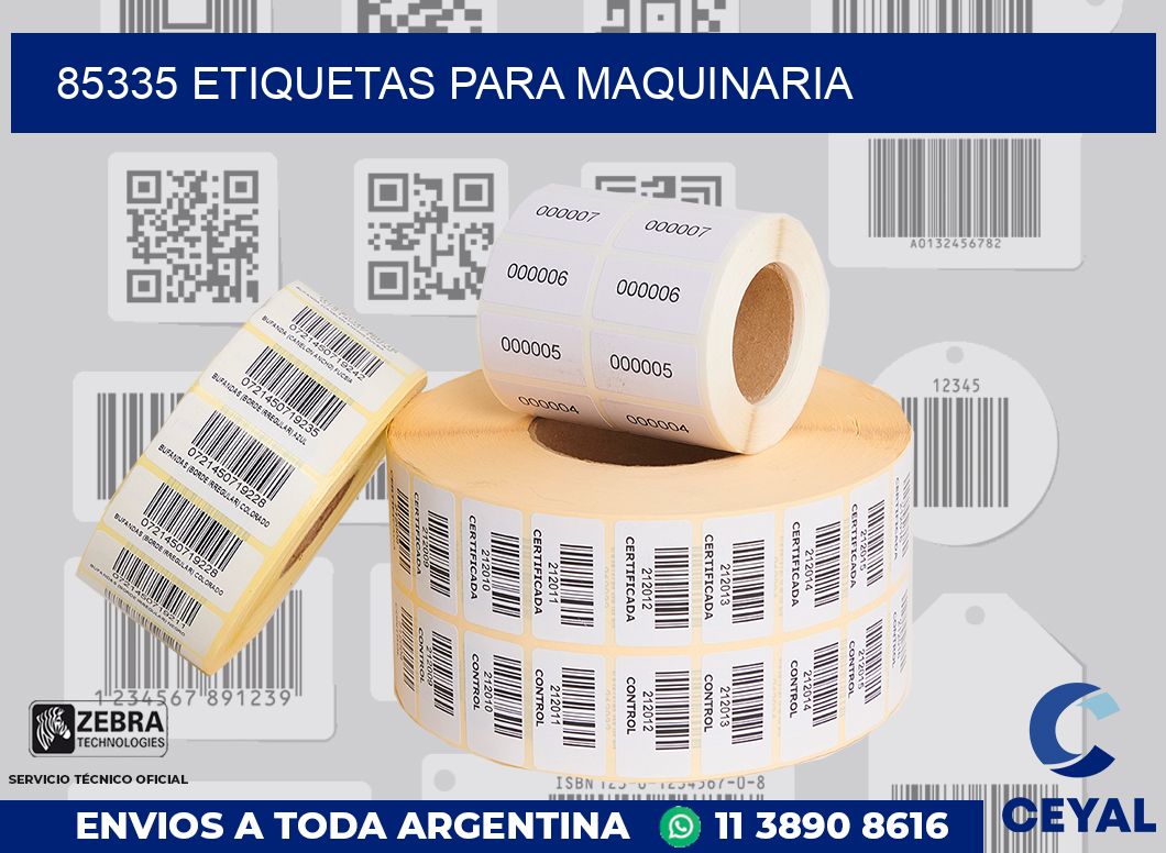 85335 ETIQUETAS PARA MAQUINARIA