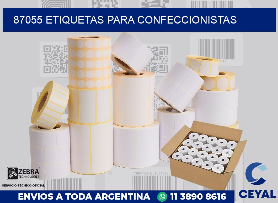 87055 ETIQUETAS PARA CONFECCIONISTAS