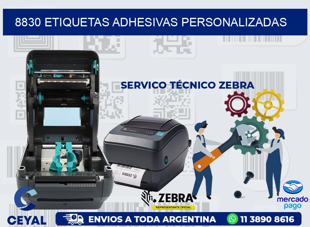 8830 ETIQUETAS ADHESIVAS PERSONALIZADAS
