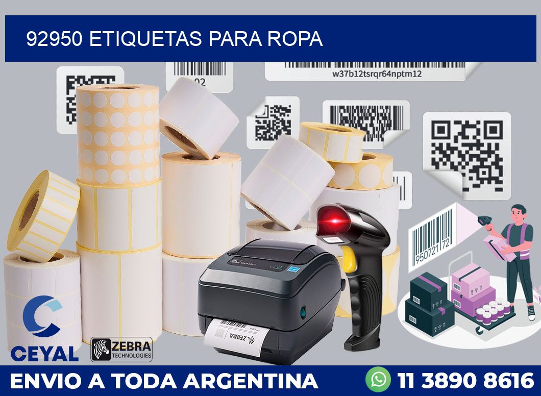 92950 ETIQUETAS PARA ROPA