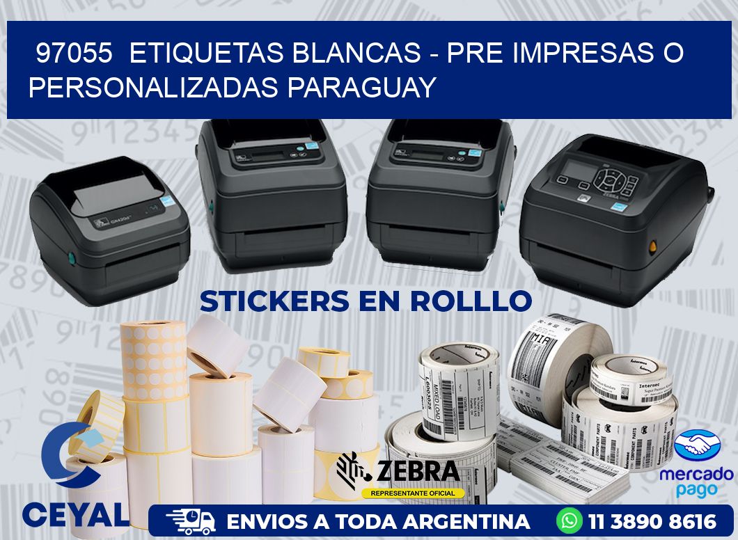 97055  ETIQUETAS BLANCAS – PRE IMPRESAS O PERSONALIZADAS PARAGUAY