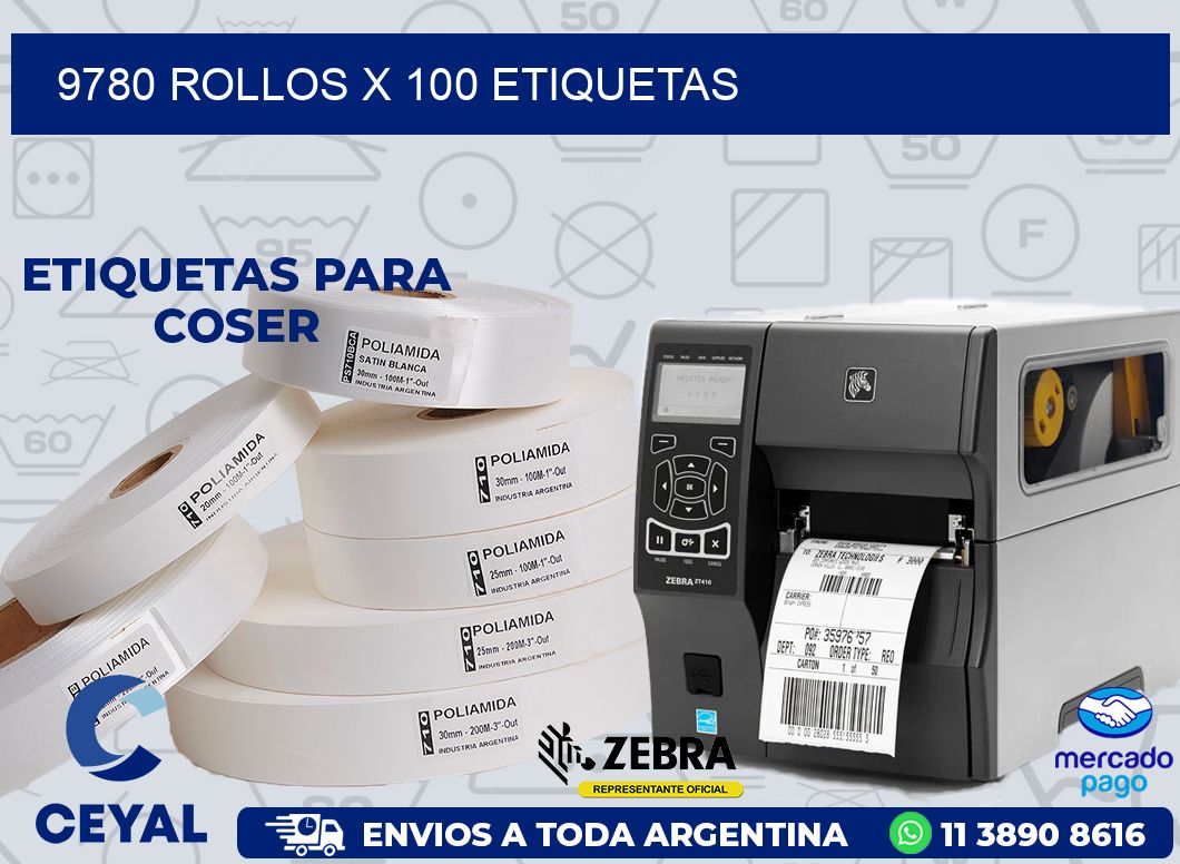 9780 ROLLOS X 100 ETIQUETAS