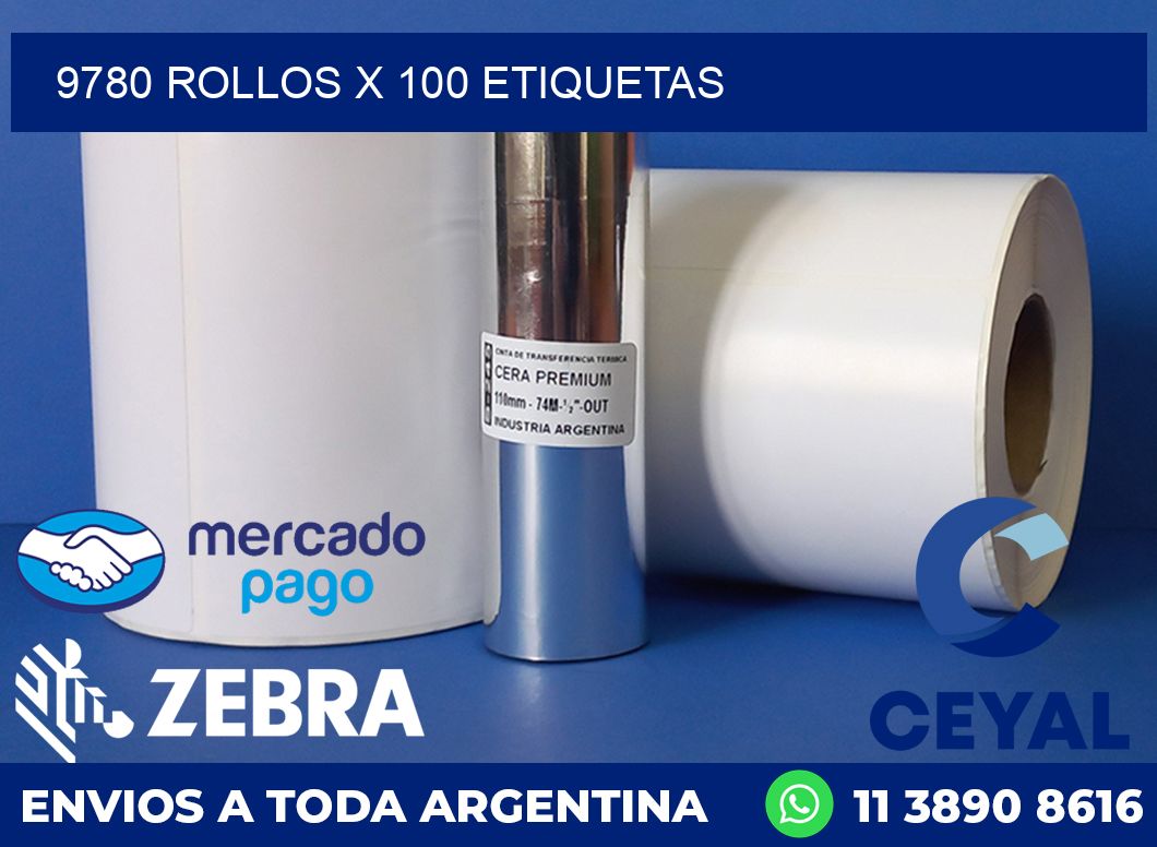 9780 ROLLOS X 100 ETIQUETAS