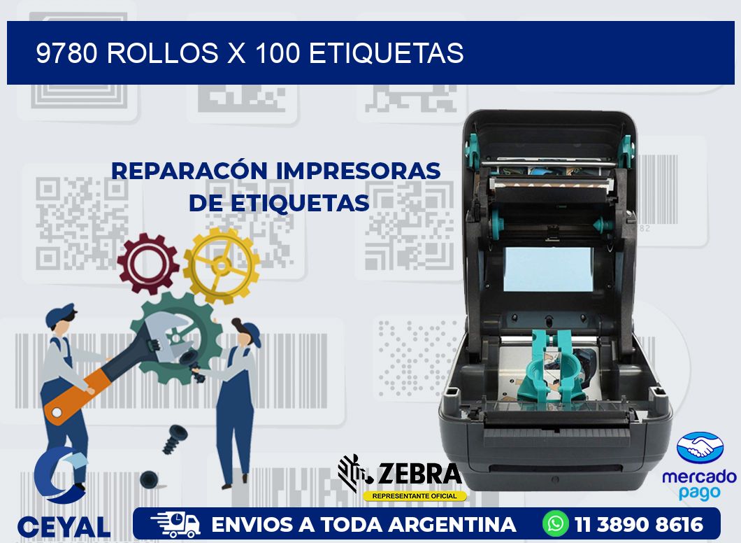 9780 ROLLOS X 100 ETIQUETAS