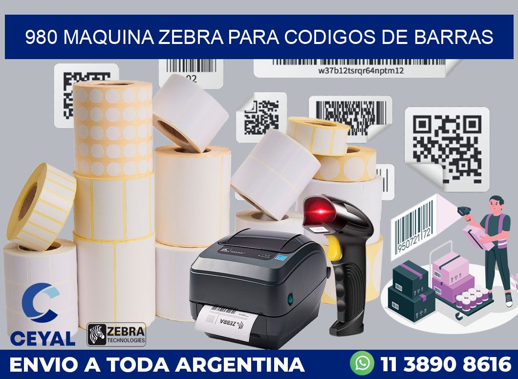 980 MAQUINA ZEBRA PARA CODIGOS DE BARRAS