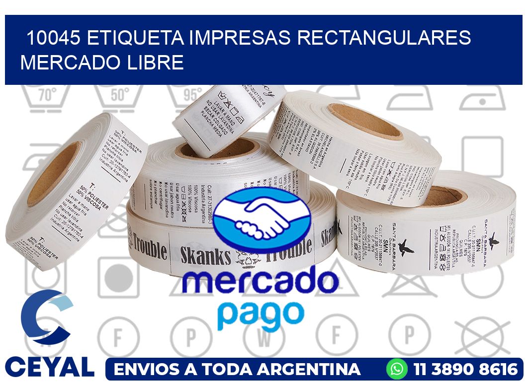 10045 ETIQUETA IMPRESAS RECTANGULARES MERCADO LIBRE
